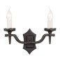Preview: Elstead Rectory Wandleuchte E14 2-fach 16cm Schwarz
