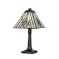 Preview: Elstead Alderley Tischlampe E14 Vintage-Bronze Tiffanyglas