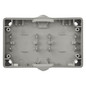 Preview: Emos Steckdose doppelt IP44 Aufputz Grauschwarz A1396.1