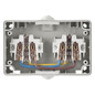 Preview: Emos Steckdose doppelt IP44 Aufputz Grauschwarz A1396.1