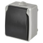 Preview: Emos Steckdose 1-fach IP44 Aufputz Grauschwarz A1396