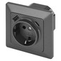 Preview: Emos Steckdose mit USB-A+USB-C 3A Schnellladen Anthrazit A6000.7
