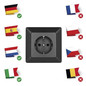 Preview: Emos Steckdose 1-fach 16A Anthrazit A6002.2