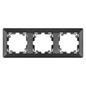 Preview: Emos Schalterrahmen dreifach Anthrazit A6004.6