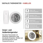Preview: Emos Digitales Thermometer mit Funk-Sensor bis 80m E0129
