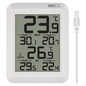 Preview: Emos Digitales Thermometer mit kabelgebundenem Außensensor Min/Max-Anzeige E0422