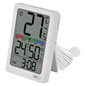 Preview: Emos Digitales Thermometer mit Hygrometer kabelgebundener Sensor Quarzuhr E0558P