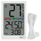 Preview: Emos Digitales Thermometer mit Hygrometer kabelgebundener Sensor Quarzuhr E0558P