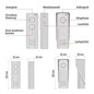 Preview: Emos Türsprechanlage kabellos 1 Teilnehmer 8 Melodien Weiß H1087