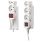 Preview: Emos Steckdosenadapter Halterung für 3-4 Steckdosen Weiß P0003C