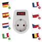 Preview: Emos Steckdosenadapter rund mit Schalter Weiß P00262
