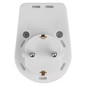 Preview: Emos Steckdosenadapter rund mit Schalter Weiß P00262