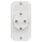 Preview: Emos Steckdosenadapter 2x Euro+1x Schutzkontakt Weiß P00272