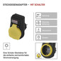 Preview: Emos Steckdosenadapter 1-fach mit Schalter IP44 Schwarz P00292
