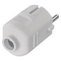 Preview: Emos Steckdosenadapter Stecker gerade 16A Weiß P0034