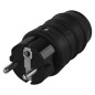 Preview: Emos Steckdosenadapter Gummistecker IP44 16A Schwarz P0050