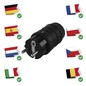 Preview: Emos Steckdosenadapter Gummistecker IP44 16A Schwarz P0050