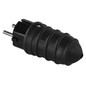 Preview: Emos Steckdosenadapter Gummistecker IP44 16A Schwarz P0050
