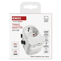 Preview: Emos Reiseadapter für Europäer weltweit USB-A+USB-C 24W Weiß P0056U