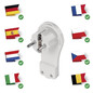 Preview: Emos Steckdosenadapter Winkelstecker extra flach 16A Weiß P0066