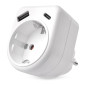 Preview: Emos Steckdosenadapter 1-fach USB-A+USB-C Weiß P0075