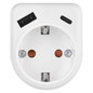 Preview: Emos Steckdosenadapter 1-fach USB-A+USB-C Weiß P0075