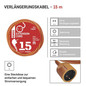 Preview: Emos Verlängerungskabel Außen 15m 1,5mm² Orange PVC P01215R