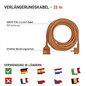 Preview: Emos Verlängerungskabel Außen 15m 1,5mm² Orange PVC P01215R