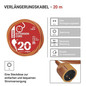 Preview: Emos Verlängerungskabel Außen 20m 1,5mm² Orange PVC P01220R