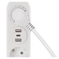 Preview: Emos Verlängerungskabel 2-fach 2xUSB-A+1xUSB-C 1,4m Weiß P02214E