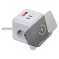 Preview: Emos Verlängerungskabel Würfel 2-fach 2xUSB-A+1xUSB-C+Qi 2m Weiß P0222CQ