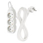 Preview: Emos Steckdosenleiste 3-fach 3m Weiß PVC P0323R