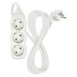 Preview: Emos Steckdosenleiste 3-fach 5m Weiß PVC P0325R
