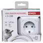 Preview: Emos Steckdosenleiste Würfel 4-fach 2xUSB 1,9m Weiß P04219GU