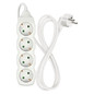 Preview: Emos Steckdosenleiste 4-fach 1,5m Weiß PVC P0421R