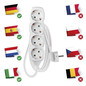 Preview: Emos Steckdosenleiste 4-fach 1,5m Weiß PVC P0421R
