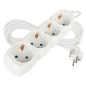 Preview: Emos Steckdosenleiste 4-fach 5m Weiß PVC P0425R