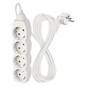 Preview: Emos Steckdosenleiste 4-fach 5m Weiß PVC P0425R