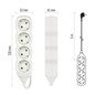 Preview: Emos Steckdosenleiste 4-fach 5m Weiß PVC P0425R