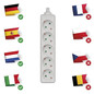 Preview: Emos Steckdosenadapter 5-fach ohne Kabel Weiß P0520