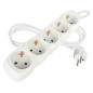 Preview: Emos Steckdosenleiste 5-fach 1,5m Weiß PVC P0521R