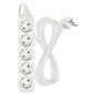 Preview: Emos Steckdosenleiste 5-fach 5m Weiß PVC P0525R