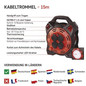 Preview: Emos Kabeltrommel LED-Strahler 4-fach 15m 1,5mm² Gummi P08215