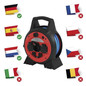 Preview: Emos Kabeltrommel wetterfest 3-fach 2xUSB-A 20m Blau P08620W