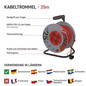 Preview: Emos Kabeltrommel 4-fach 25m 1,5mm² PVC P09225