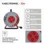 Preview: Emos Kabeltrommel 4-fach 25m 2,5mm² PVC P09225M