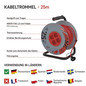 Preview: Emos Kabeltrommel 4-fach 25m 2,5mm² PVC P09225M