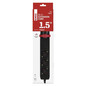 Preview: Emos Steckdosenleiste 3-fach mit Schalter Schreibtischmontage USB-C PD 1,5m Schwarz P1321PD