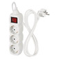 Preview: Emos Steckdosenleiste 3-fach mit Schalter 1,5m Weiß PVC P1321R