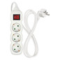 Preview: Emos Steckdosenleiste 3-fach mit Schalter 1,5m Weiß PVC P1321R